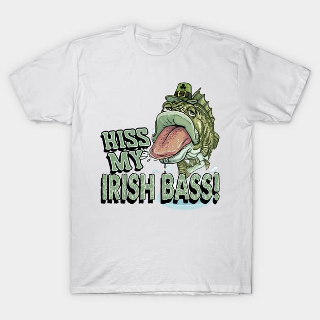 Kiss My Irish Bass St. Patricks Day T-Shirt by Mudge